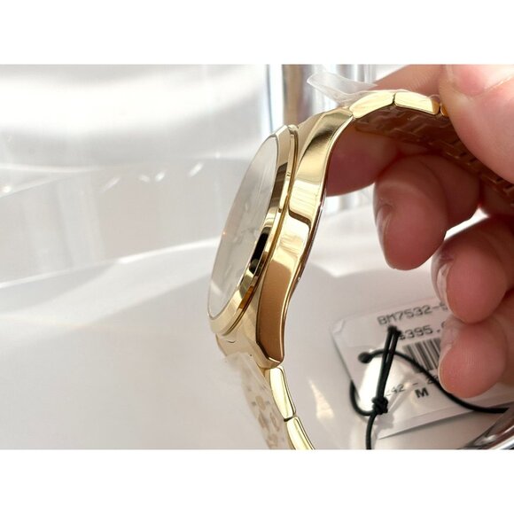 NEW Citizen Eco Drive Men's Peyten Champagne Dial Gold Band Watch BM752-54P 41mm - Picture 11 of 16